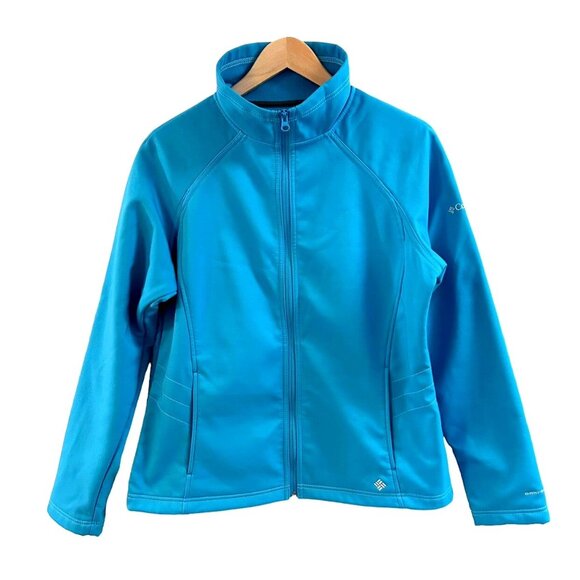 Columbia Jackets & Blazers - Sold Columbia Bright Blue Soft Shell Omni-Shield Active Zipper Jacket Size L
